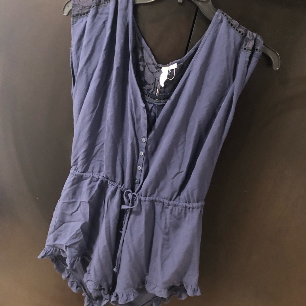 Blue short romper